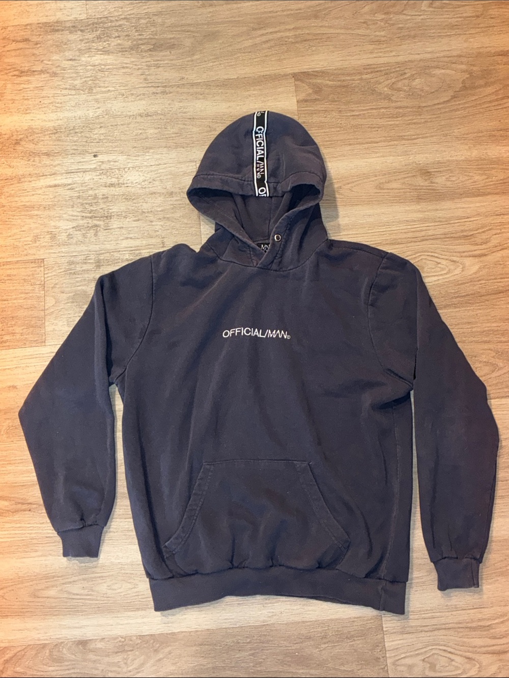 BOOHOOMAN OFFICIAL MAN TAPE HOODIE — XL, RUNS SMALL